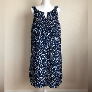 Oscar de la Renta Sleeveless rushed cocktail dress polka dot textured 100% silk